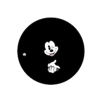 Picture of BP Mickey Printed Round Mouse Pad, Black & White, 8.63 x 7.04inch