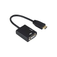 Picture of RKN HDMI Male To VGA Female Cable Video Converter Adapter, 16cm, Black