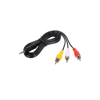RKN 3.5mm Jack to 3 Rca Male Av Cable, Multicolour