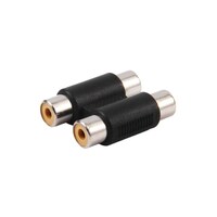 Picture of RKN Electronics 2RCA Female To 2RCA Female Audio Connector, Black