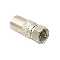 Picture of RKN Electronics F Type Male To Coax RF Female Plug, Silver