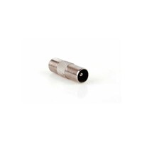 Picture of RKN F Type Screw Connector Socket to RF Coax Aerial Male Connector, Silver