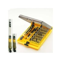 Picture of RKN Cell Phone Repair Screwdriver Tool Kit, Yellow and Black, Set of 45pcs