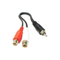 Picture of RKN 2 RCA AV Female To 1 RCA Male Y Splitter Video Cable, 26.5cm
