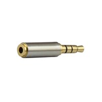 Picture of RKN 3.5mm Male To 2.5mm Female Audio Jack Adapter, 3.5M, Silver & Gold