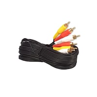 Picture of RKN Electronics 3-Channel RCA Audio And Video Cable, 5M, Black