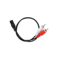 Picture of RKN RCA Audio Cable To 2 RCA Stereo Adapter Y Cable, 0.25m, Black