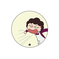Picture of BP Anime Chibi Maruko Chan Angry Printed Round Pin Badge