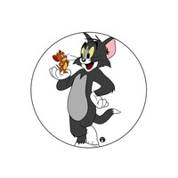 Picture of BP Tom & Jerry Pose Printed Round Pin Badge