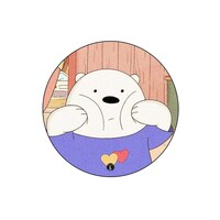 Picture of BP We Bare Bears Cheeks Printed Round Pin Badge