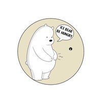 Picture of BP We Bare Bears Hungry Printed Round Pin Badge
