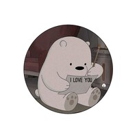 Picture of BP We Bare Bears I Love You Printed Round Pin Badge
