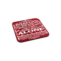 Wackylicious Liverpool You'Ll Never Walk Alone Coaster, 10 X, 10cm, Red