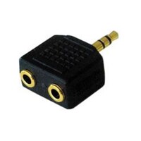 Picture of Lindy Headphone Splitter Adapter, 3.5 Mm, Black