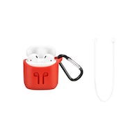 Picture of Rkn Protective Charging Case Cover For Apple Airpods, With Lanyard Red
