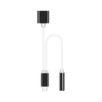 Picture of Rkn 2-In-1 Audio Adapter Lightning Cable For Iphone, Black & White