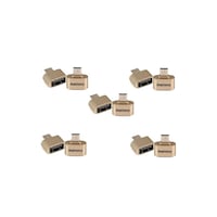 Rkn Electronics Micro Usb Otg Adapter Set, Gold & Silver, Pack Of 5