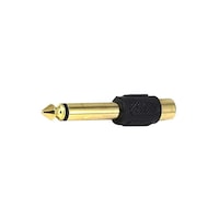 Monoprice Mono Plug To Rca Jack Gold Plated Adapter, Gold & Black, 2 Pcs