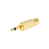 Picture of Monoprice Male To Female Rca 3.5 Mm Mono Plug Male Adapter, Gold & Black