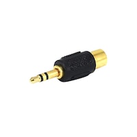 Picture of Monoprice Stereo Plug Male To Female Rca Jack Adaptor, Black & Gold