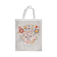 Picture of Rkn Happy Mothers Day Printed Shopping Bag, White Small 25 X 20 Cm