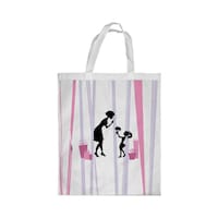 Picture of Rkn Mother'S Day Gift Printed Shopping Bag, Pink & Blue Small 25 X 20 Cm