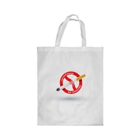 Picture of Rkn No Smoking Printed Shopping Bag, White Small 25 X 20 Cm