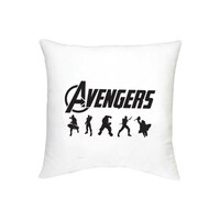 Picture of Rkn The Avengers Printed Decorative Cushion, White & Black, 16 X 16Inch