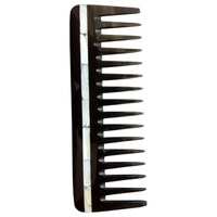 Picture of Simgin Handmade Wide Tooth Buffalo Horn Comb, Black, 6.5 Inch