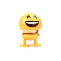 Rkn Smiley Dolls Cute Cartoon Funny Emoji Car Ornaments, Yellow, RKN19079