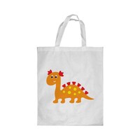 Picture of Rkn Cartoon Dinosaur Printed Shopping Bag, White Small 25 X 20 Cm, RKN16225