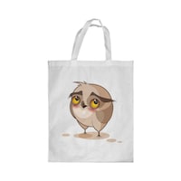 Picture of Rkn Cartoon Owl Printed Shopping Bag, White Small 25 X 20 Cm, RKN16282