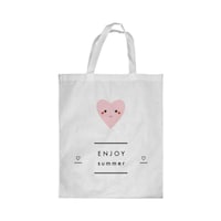 Picture of Rkn Enjoy Summer Printed Shopping Bag, White Small 25 X 20 Cm, RKN17309