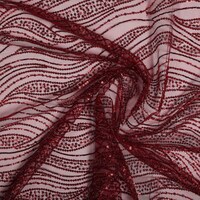 Picture of Deepa's Fancy Lace With Beed Fabric, 13.7 Meter - Maroon
