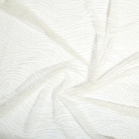 Deepa's Fancy Lace With Beed Fabric, 13.7 Meter - White