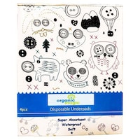 Picture of Organic Magic Disposable Underpads Sheets, Set of 4 Sheets