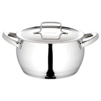Borosil Stainless Steel Tri-Ply Handi Casserole For Induction, 4L, 20cm