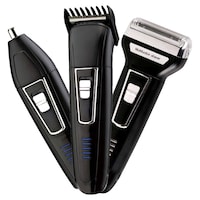 Pick Ur Needs Hair 3 in 1 Trimmer Professional Shaver with Clipper, Black