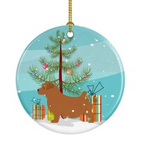 Norfolk Terrier Merry Christmas Tree Ceramic Ornament, BB2927CO1