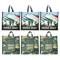 Picture of Double R Bags Canvas Shopping Bag, Indian Army 2, Pack of 6