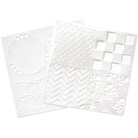 We R Memory Keepers Foil Quill Freestyle Stencils Accents & Patterns, White, Pack of 2