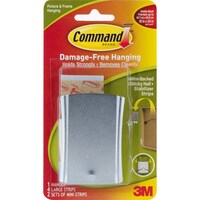 3M-Command Wire-Backed Sticky Nail-1 Hanger, 4 Large, White