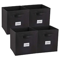 Picture of Double R Bags Multipurpose Cloth Storage Cube Box, Pack of 4