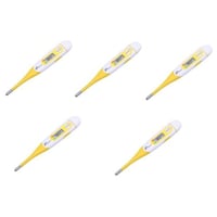 Picture of Dr. Morepen Flexible Tip Digi-Flexi Thermometer, White, Pack of 5