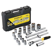 Stanley Drive Metric 1/2 Inch Socket Set, 24 Pcs