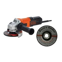 Black & Decker Small Angle Grinder With 3 Metal Grinding Discs
