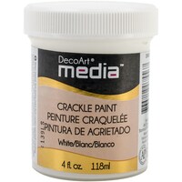 DecoArt Media Crackle Paint, White, 118ml