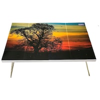 Kuchikoo Multi Purpose Foldable Bed Table Sunset Tree, Multicolour