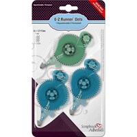 Scrapbook Adhesives E-Z Runner Dots Value Pack 1-Repo, Blue & Green, Pack of 3