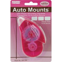 Pioneer Auto Mounts Permanent Mounting Square Roller, Red, 350Pcs, Packof 3
